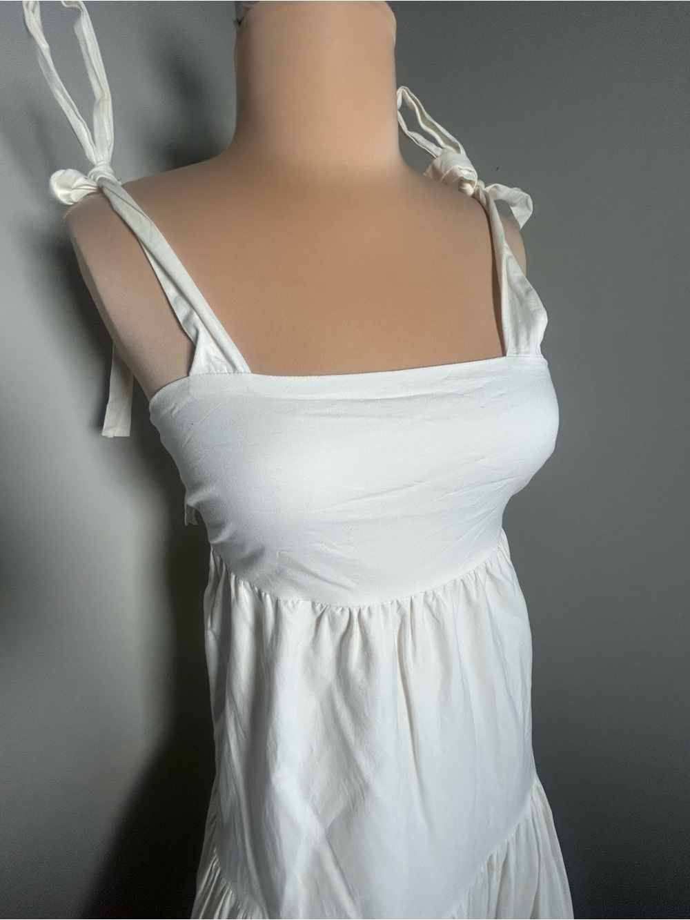 Jason Wu White Tie-Shoulder Maxi Dress - Picture 5 of 7